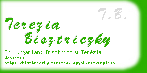 terezia bisztriczky business card